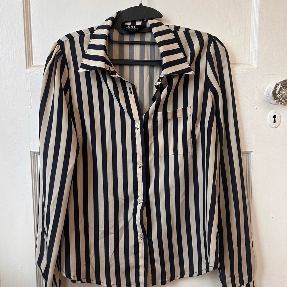 Striped Button-Up Shirt